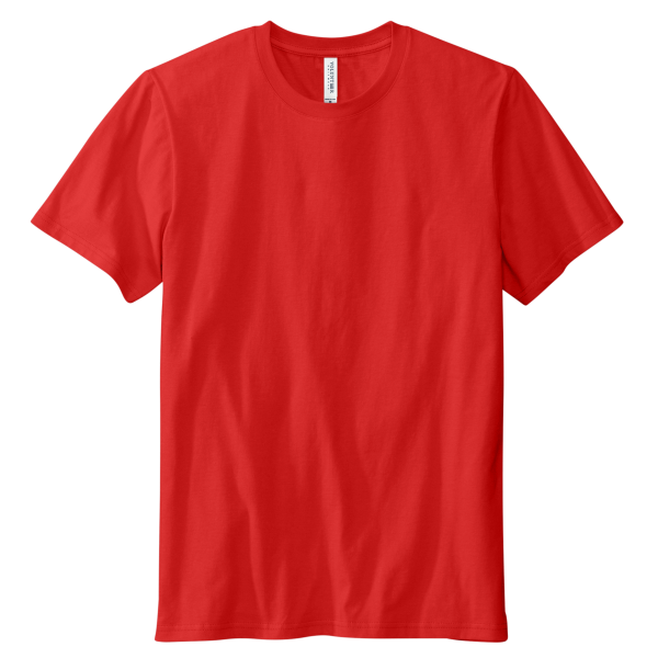 Volunteer Knitwear Daily Tee, Flag Red, Front view