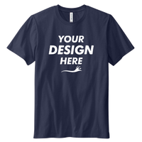 Volunteer Knitwear Daily Tee, Strong Navy, Front view, Mockup