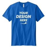 Volunteer Knitwear Daily Tee, True Royal, Front view, Mockup