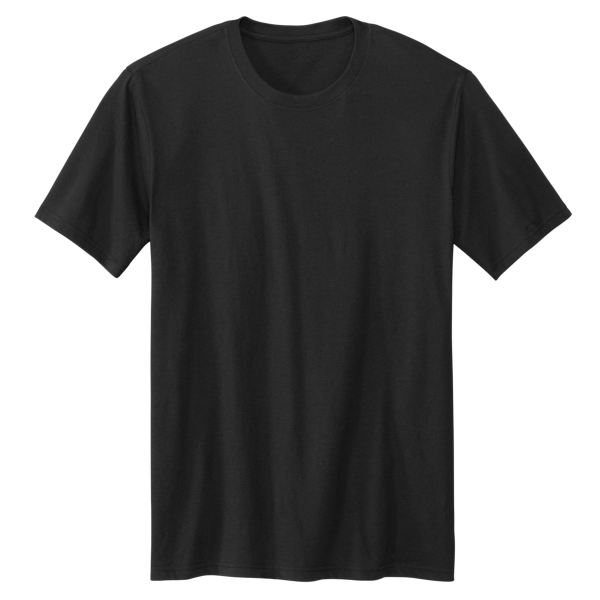 Volunteer Knitwear Tri Tee, Deep Black Solid, Front view