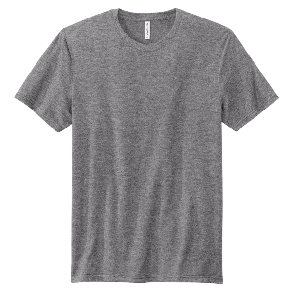 Volunteer Knitwear Tri Tee, Grey Heather, Front view