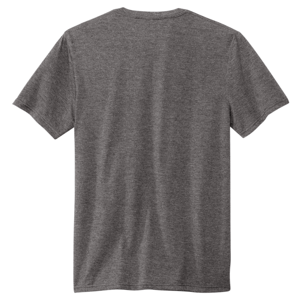 Volunteer Knitwear Tri Tee, Heather Grey Steel, Back view