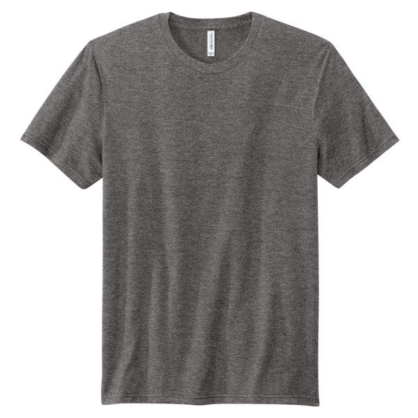 Volunteer Knitwear Tri Tee, Heather Grey Steel, Front view