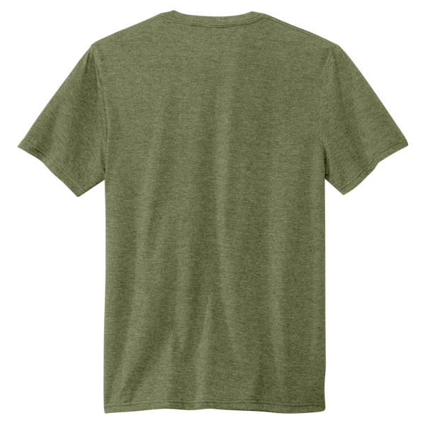 Volunteer Knitwear Tri Tee, Military Green Heather, Back view