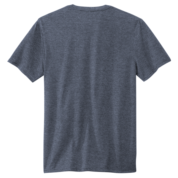 Volunteer Knitwear Tri Tee, Navy Heather, Back view