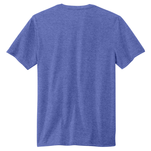 Volunteer Knitwear Tri Tee, True Royal Heather, Back view