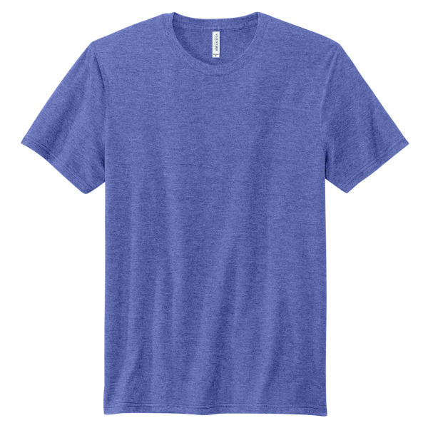 Volunteer Knitwear Tri Tee, True Royal Heather, Front view