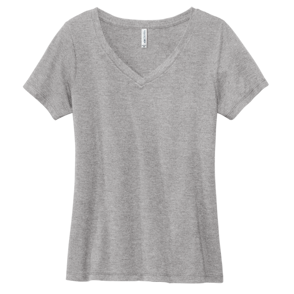 Volunteer Knitwear Women's Daily V Neck Tee, Athletic Heather, Front view