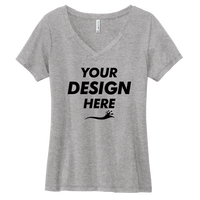 Volunteer Knitwear Women's Daily V Neck Tee, Athletic Heather, Front view, Mockup