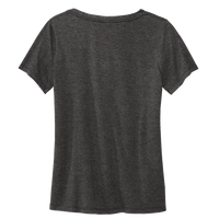 Volunteer Knitwear Women's Daily V Neck Tee, Dark Heather Grey, Back view