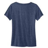 Volunteer Knitwear Women's Daily V Neck Tee, Heather Navy, Back view