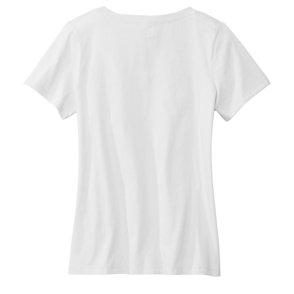 Volunteer Knitwear Women's Daily V Neck Tee, White, Back view