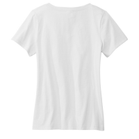Volunteer Knitwear Women's Daily V Neck Tee, White, Back view