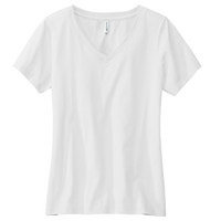 Volunteer Knitwear Women's Daily V Neck Tee, White, Front view