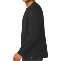Wink Unisex WorkFlex Snap Front Scrub Jacket, Black, Left Sleeve view