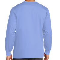 Wink Unisex WorkFlex Snap Front Scrub Jacket, Ceil Blue, Back view