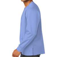 Wink Unisex WorkFlex Snap Front Scrub Jacket, Ceil Blue, Left Sleeve view