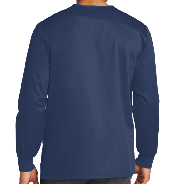 Wink Unisex WorkFlex Snap Front Scrub Jacket, Navy, Back view
