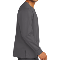 Wink Unisex WorkFlex Snap Front Scrub Jacket, Pewter, Right Sleeve view