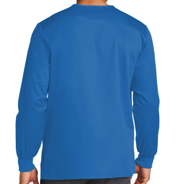 Wink Unisex WorkFlex Snap Front Scrub Jacket, Royal, Back view