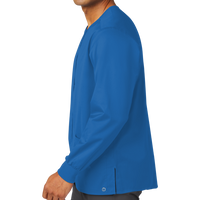 Wink Unisex WorkFlex Snap Front Scrub Jacket, Royal, Left Sleeve view