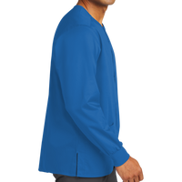 Wink Unisex WorkFlex Snap Front Scrub Jacket, Royal, Right Sleeve view