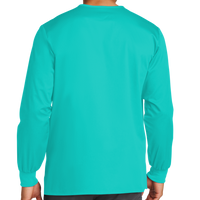 Wink Unisex WorkFlex Snap Front Scrub Jacket, Teal Blue, Back view