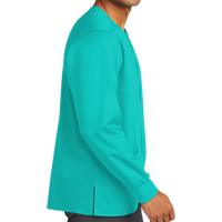 Wink Unisex WorkFlex Snap Front Scrub Jacket, Teal Blue, Right Sleeve view