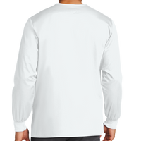 Wink Unisex WorkFlex Snap Front Scrub Jacket, White, Back view