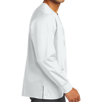 Wink Unisex WorkFlex Snap Front Scrub Jacket, White, Right Sleeve view