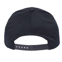 YP Classics CVC Snapback Cap, Black, Back view