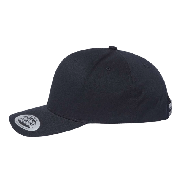 YP Classics CVC Snapback Cap, Black, Left Side view
