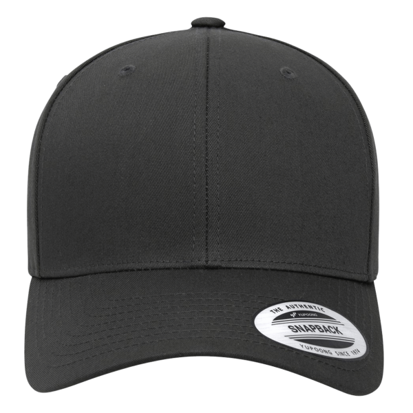 YP Classics CVC Snapback Cap, Charcoal, Front view