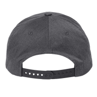 YP Classics CVC Snapback Cap, Dark Heather Grey, Back view