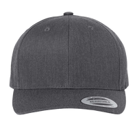 YP Classics CVC Snapback Cap, Dark Heather Grey, Front view
