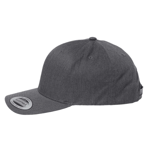 YP Classics CVC Snapback Cap, Dark Heather Grey, Left Side view