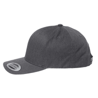 YP Classics CVC Snapback Cap, Dark Heather Grey, Left Side view