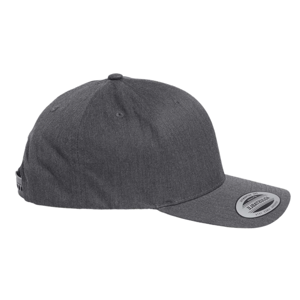 YP Classics CVC Snapback Cap, Dark Heather Grey, Right Side view
