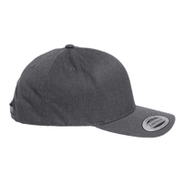 YP Classics CVC Snapback Cap, Dark Heather Grey, Right Side view
