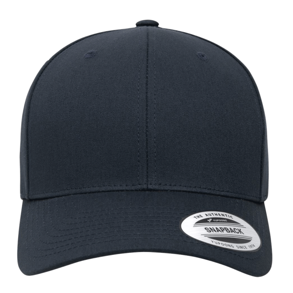 YP Classics CVC Snapback Cap, Navy, Front view