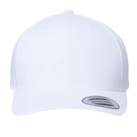 YP Classics CVC Snapback Cap, White, Front view