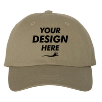 YP Classics Classic Dad Hat, Khaki, Front view, Mockup