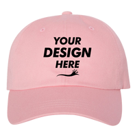 YP Classics Classic Dad Hat, Pink, Front view, Mockup
