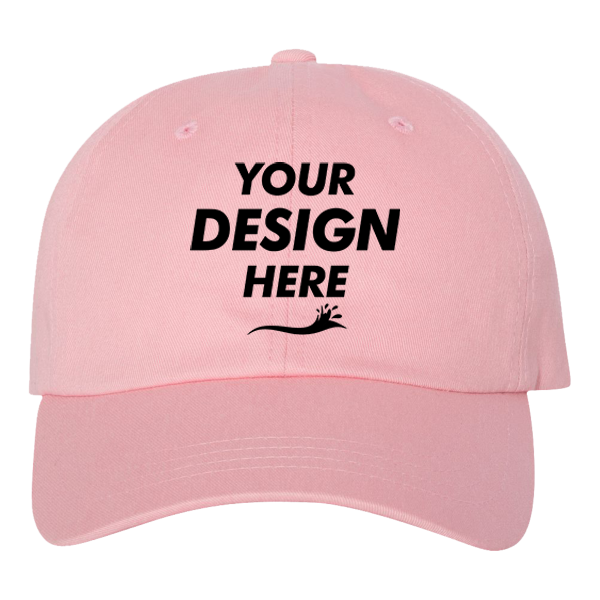 YP Classics Classic Dad Hat, Pink, Front view, Mockup