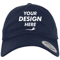 YP Classics EcoWash™ Dad Hat, Navy, Front view, Mockup