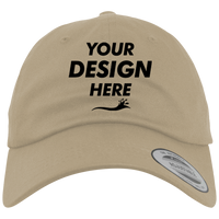 YP Classics EcoWash™ Dad Hat, Oak, Front view, Mockup