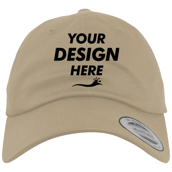 YP Classics EcoWash™ Dad Hat, Oak, Front view, Mockup