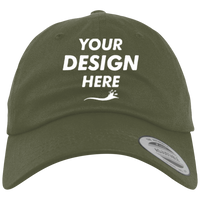 YP Classics EcoWash™ Dad Hat, Olive Night, Front view, Mockup