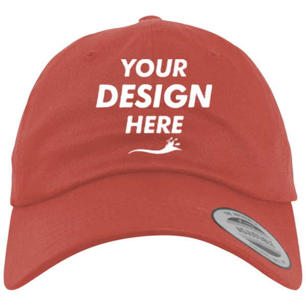 YP Classics EcoWash™ Dad Hat, Rose, Front view, Mockup