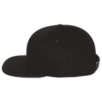 YP Classics Five-Panel Cotton Twill Snapback Cap, Black / Black, Left Side view